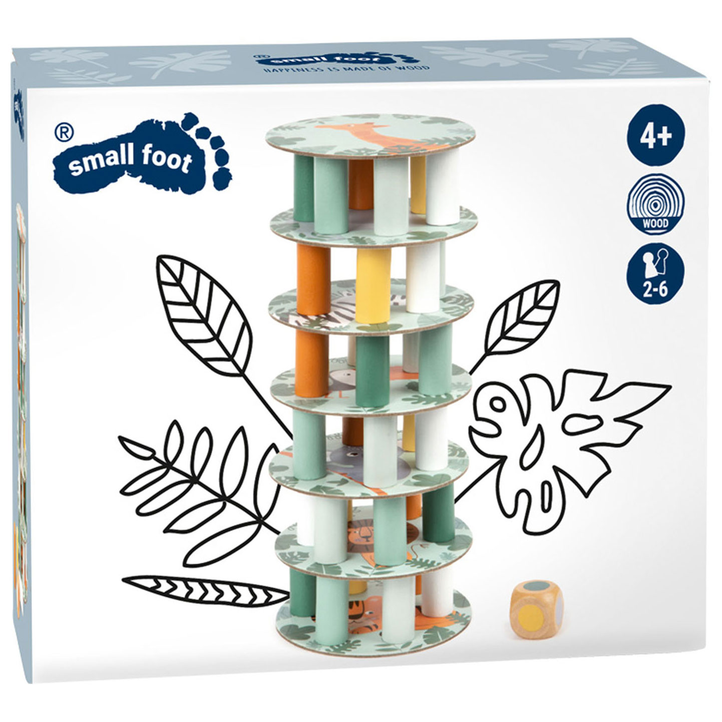 Small Foot-Houten Wiebeltoren Safari Spel
