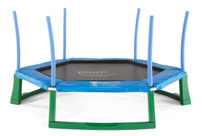 Plum Junior Jumper Trampoline inkl. Sikkerhetsnett 220 cm, Blå/Grønn