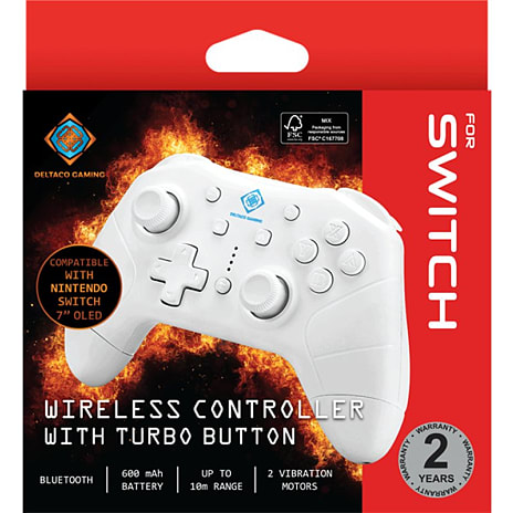 Switch Controller Deltaco - Hvid