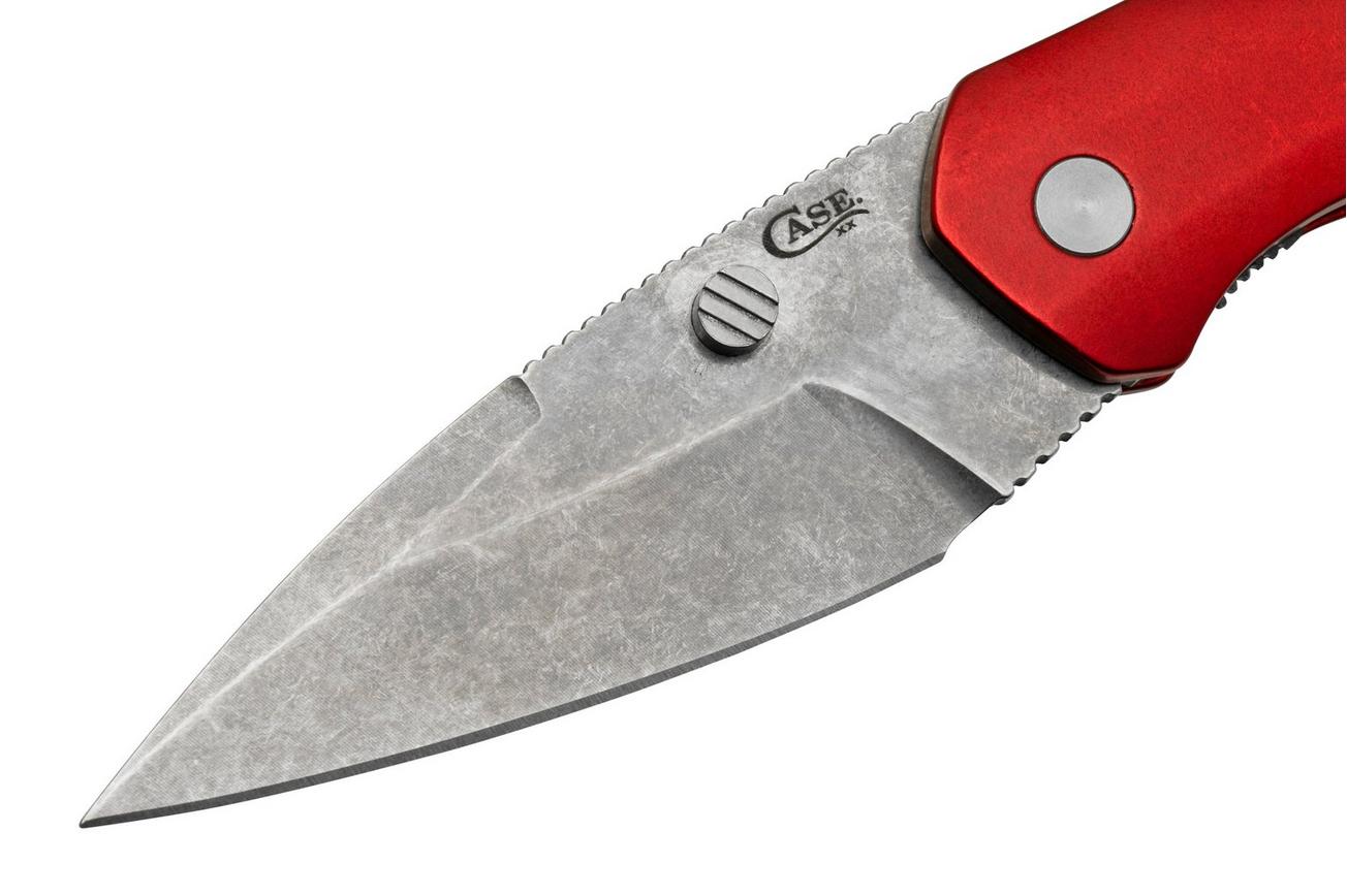 Case Westline 36551 Red Anodized Aluminum, Drop Point Blade S35VN, zakmes