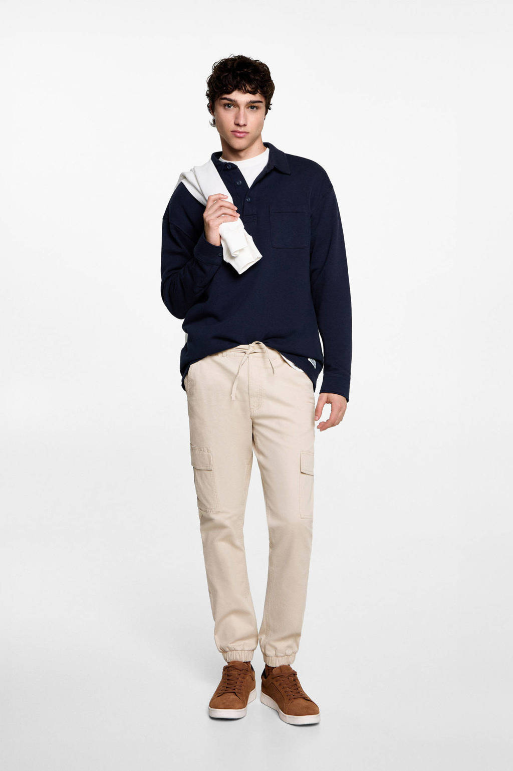 MANGO TEEN cargo broek beige