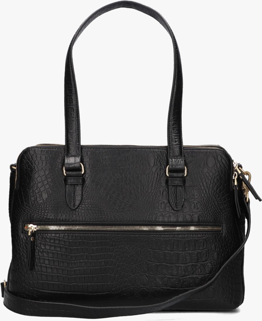 FMME zwarte fmme laptoptas charlotte croco