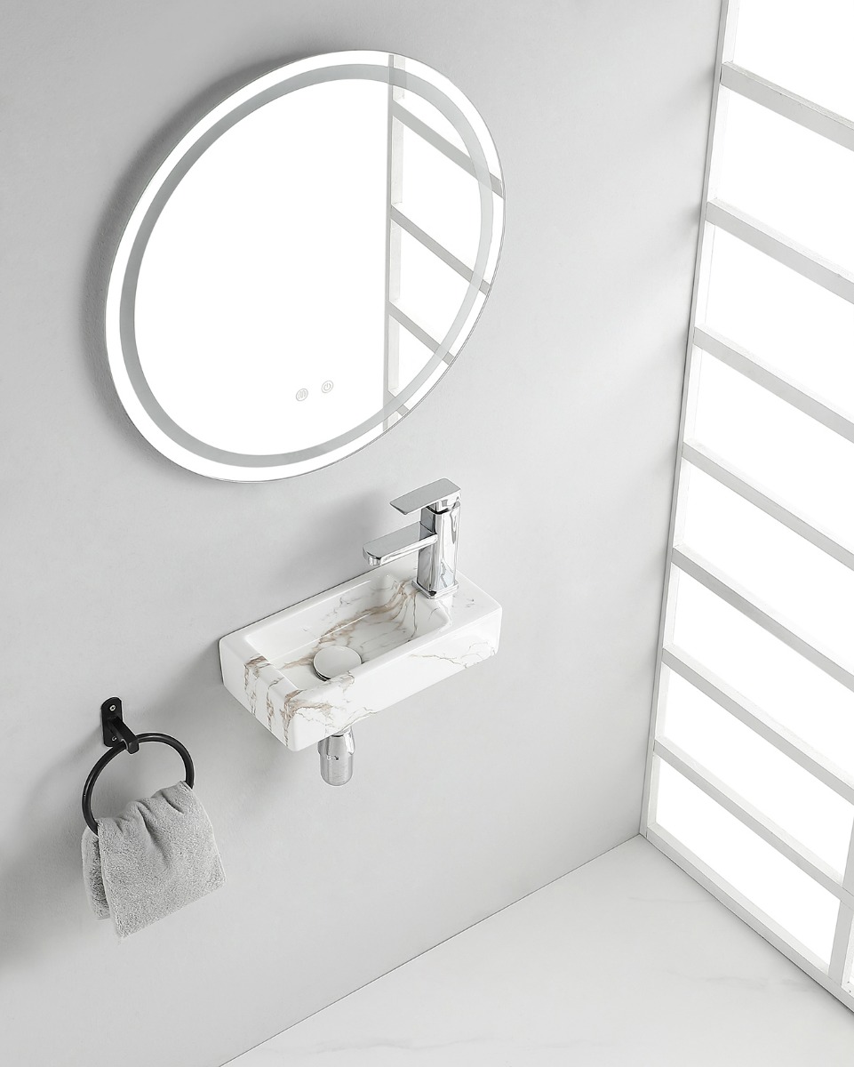 Mueller Mini Apa fontein rechts 36x18x9cm licht marmer
