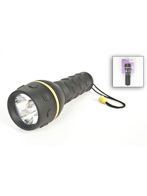 LAMPE TORCHE 3 LEDS CAOUTCHOUC