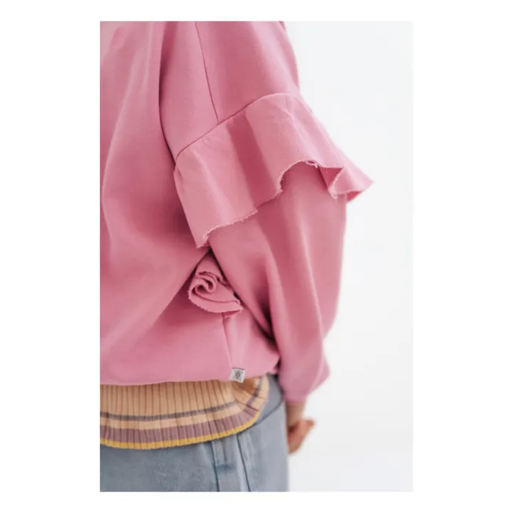 Repose AMS Sweat Coton Bio Volant | Rose
