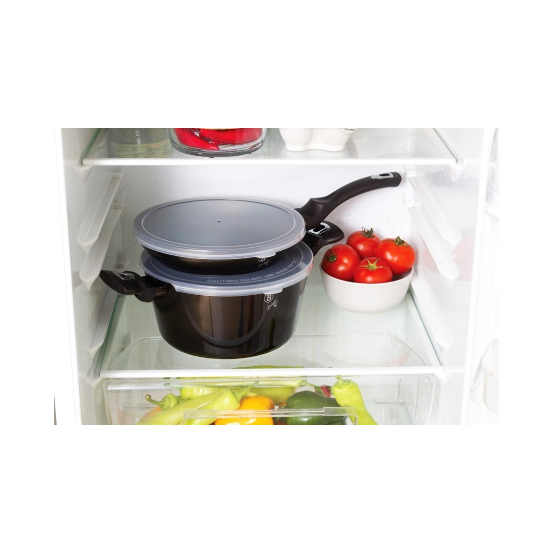Berlinger Haus 18-teiliges Kochgeschirr-Set Shiny Black Edition