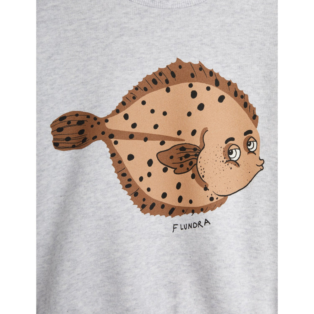 Køb Mini Rodini Grey Melange Flundra Sweatshirt