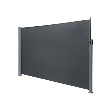 Windscherm oprolbaar antraciet uitgerold 300x160 cm