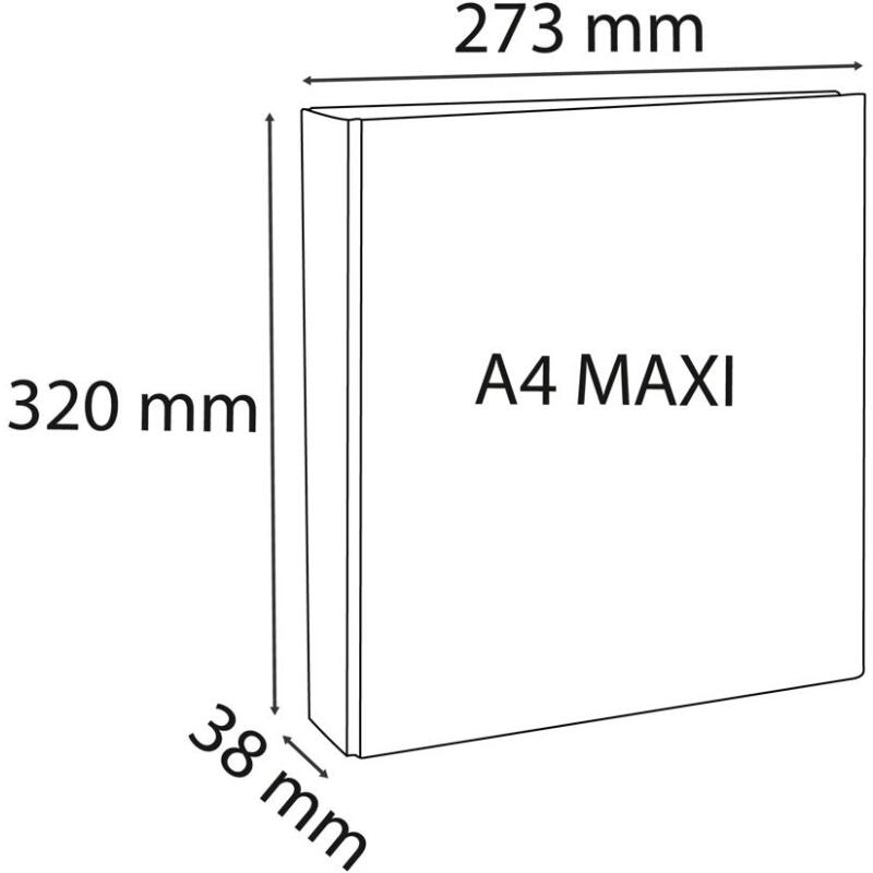 Classeur 4 anneaux cartonné Exacompta Kreacover® personnalisable A4 maxi - Dos 3,8 cm blanc