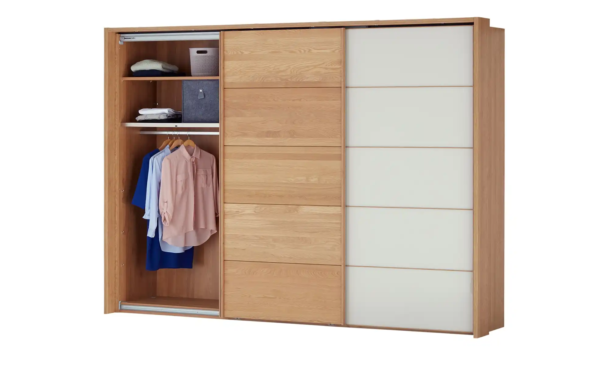 Woodford Schwebetürenschrank, 3-türig teilmassiv Kyran