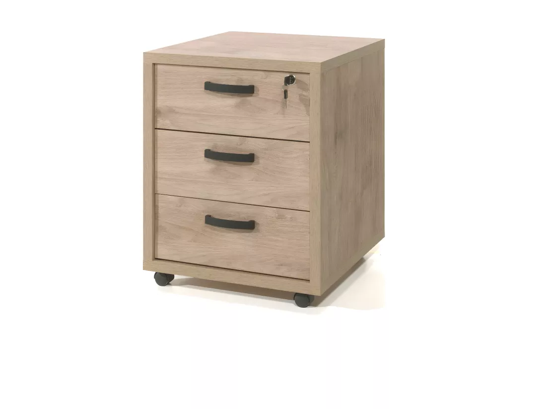 Ensemble de 5 meubles de bureau professionnel coloris chêne doré collection DEPÉ