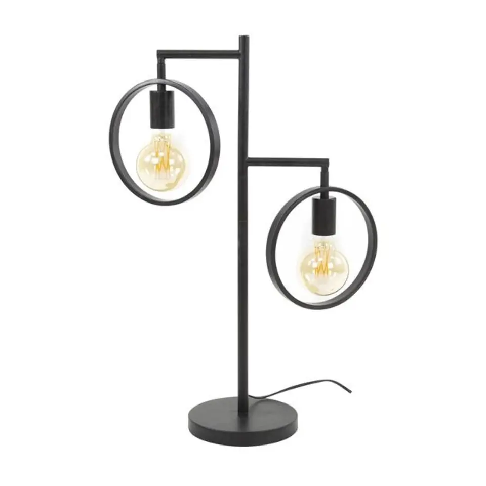 Tafellamp Hennes ring 2-lichts - 51x50x70 cm - Metaal - Grijs