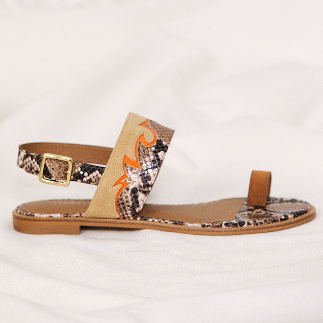 Mellow Yellow Sandales en Cuir Ellie marron