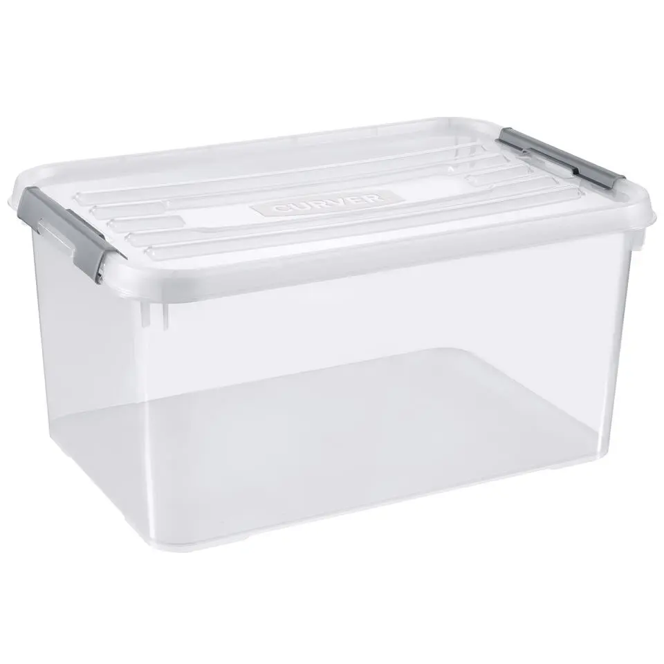 Curver Handy  Opbergbox - 50L - 3 stuks - Transparant met deksel