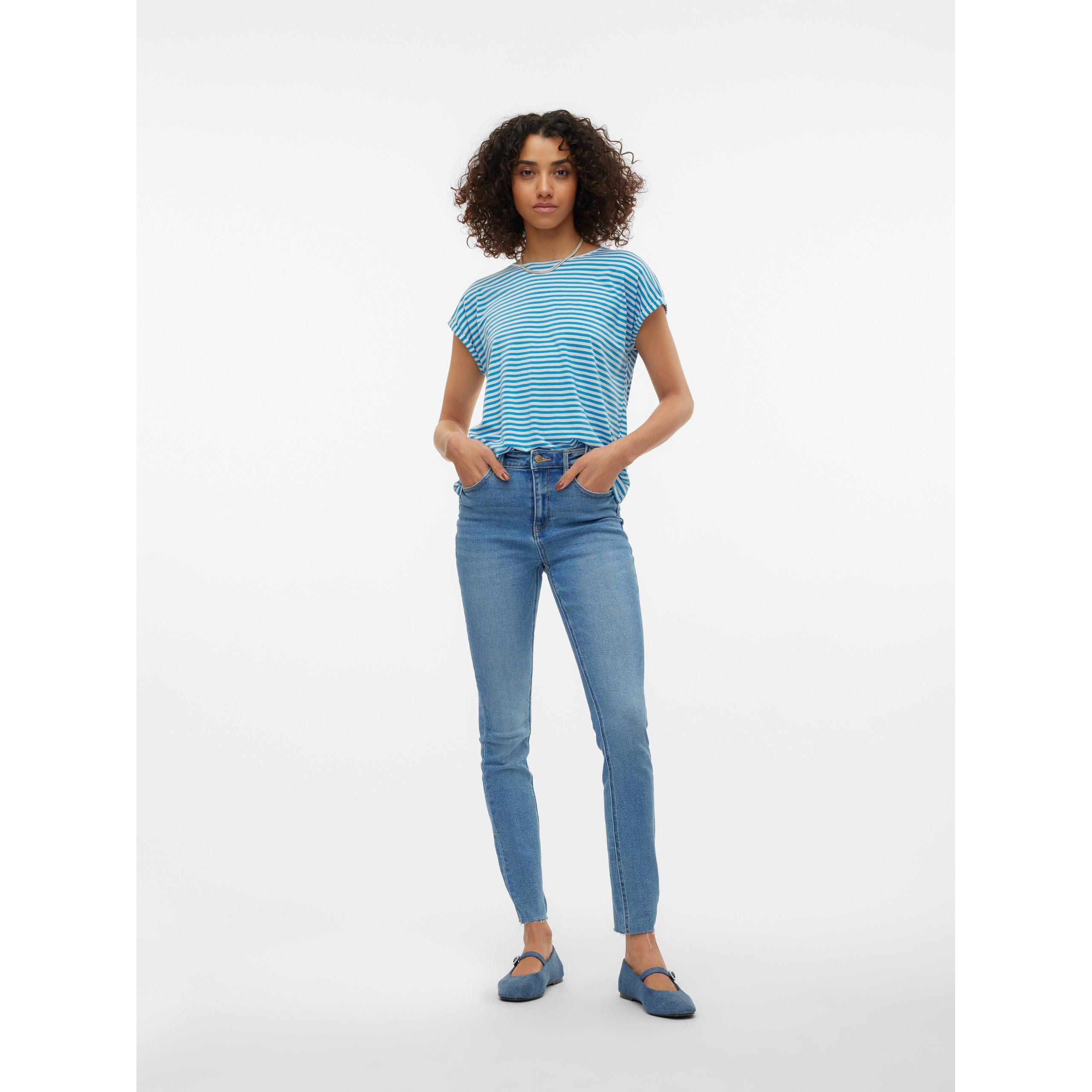 Vero Moda VM Ava Plain Short Sleeve T Shirt Womens