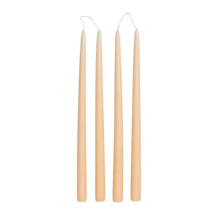 Broste Copenhagen - Getauchte Stabkerze, Ø 2,2 cm, golden fleece yellow (4er-Set)
