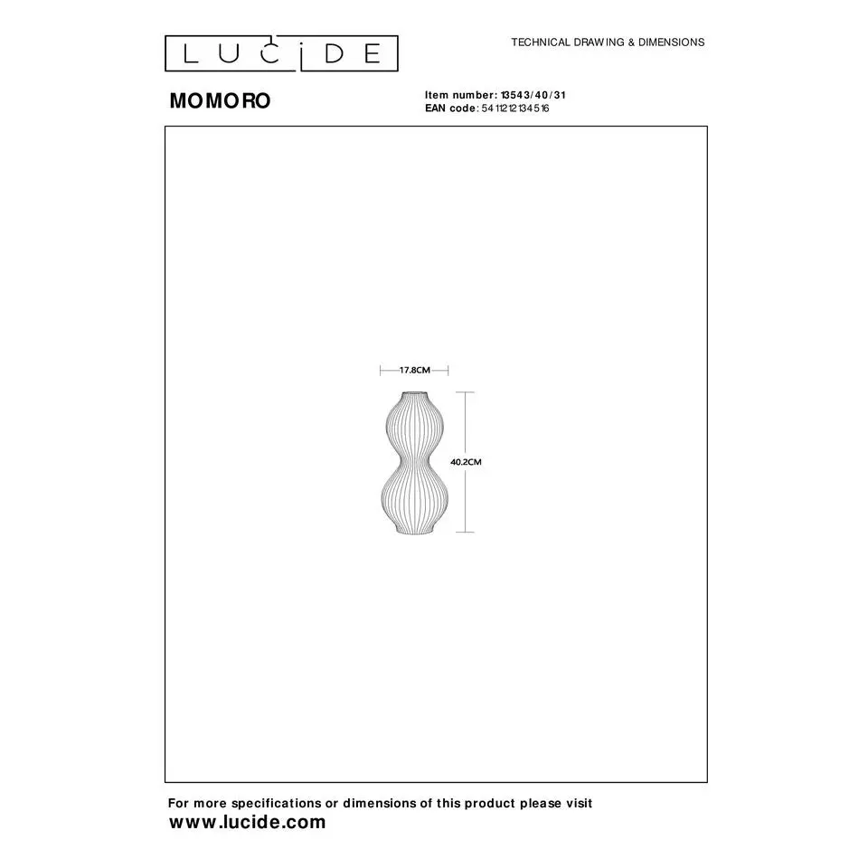Lucide MOMORO Tafellamp - Wit