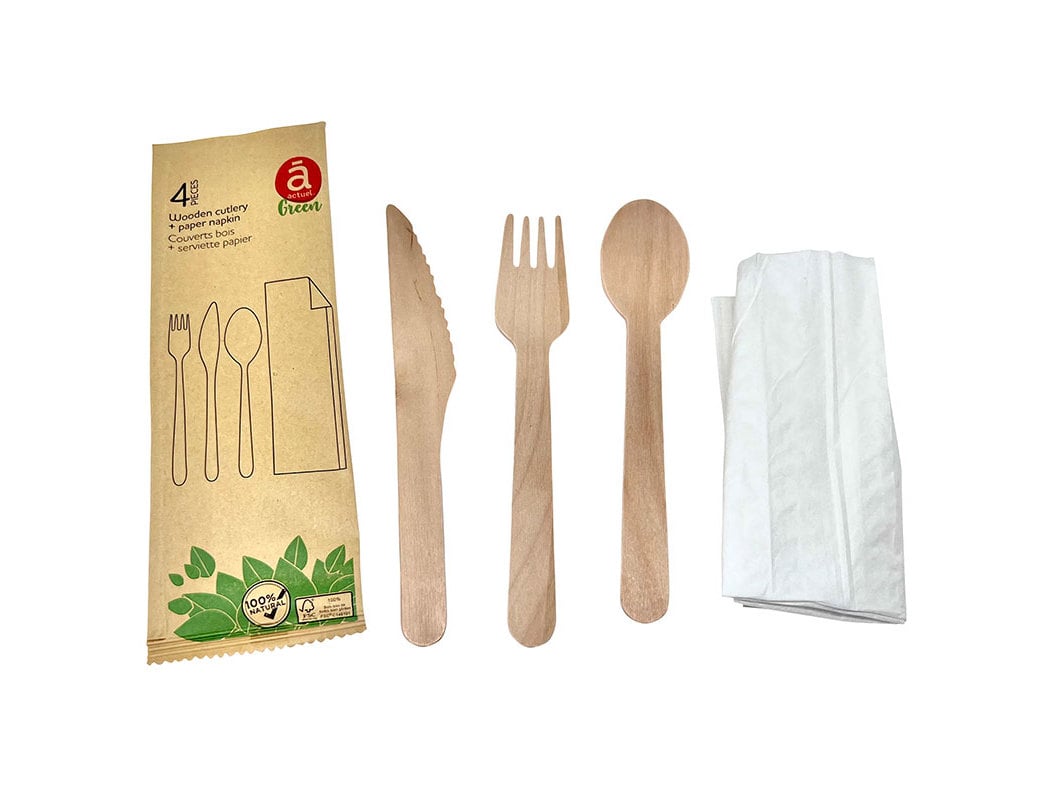 KIT CUTELARIA MADEIRA ACTUEL GARFO/FACA/COLHER GUARD