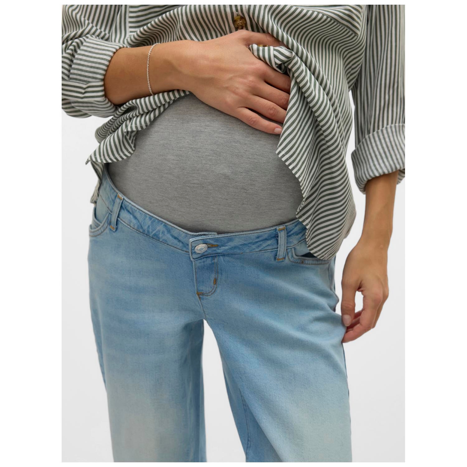 VERO MODA zwangerschapsdenim lang denim effen - Prénatal