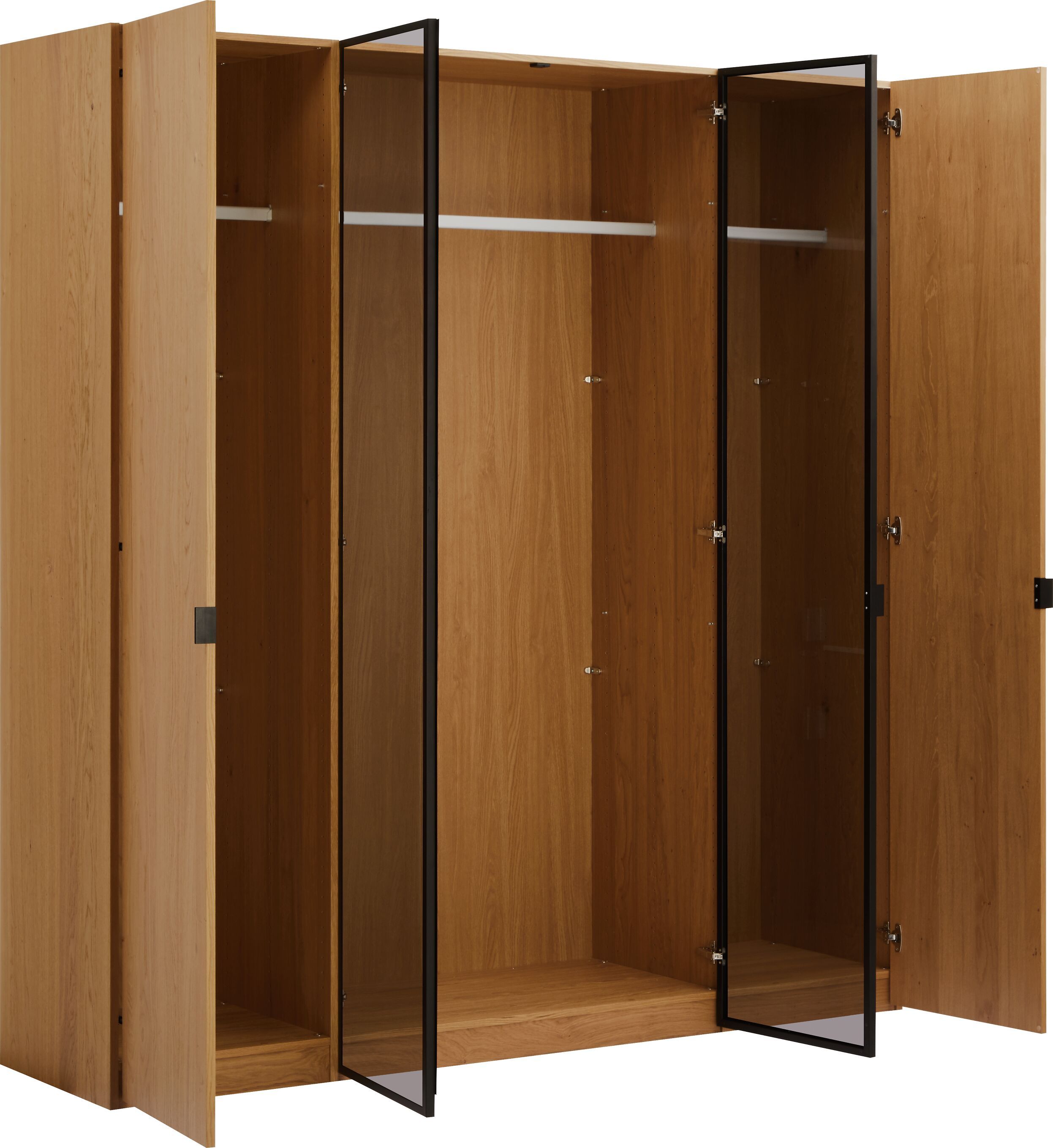 MODUL PLUS Drehtürenschrank - Eiche furniert / B: 203.0 cm x T: 59.0 cm x H: 220.0 cm