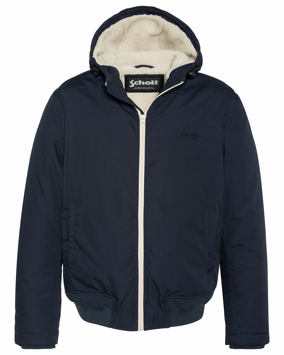 Jaqueta corta-vento SCHOTT BLUSTER2 com forro de sherpa