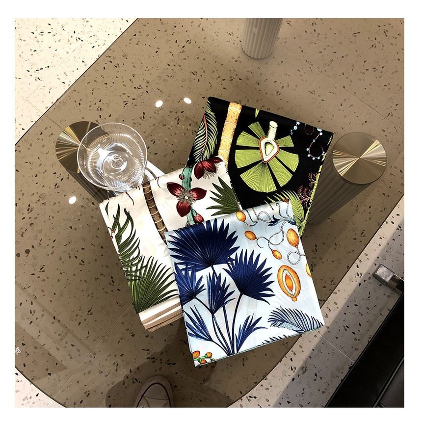 Frior - Palmboomprint zijden sjaal