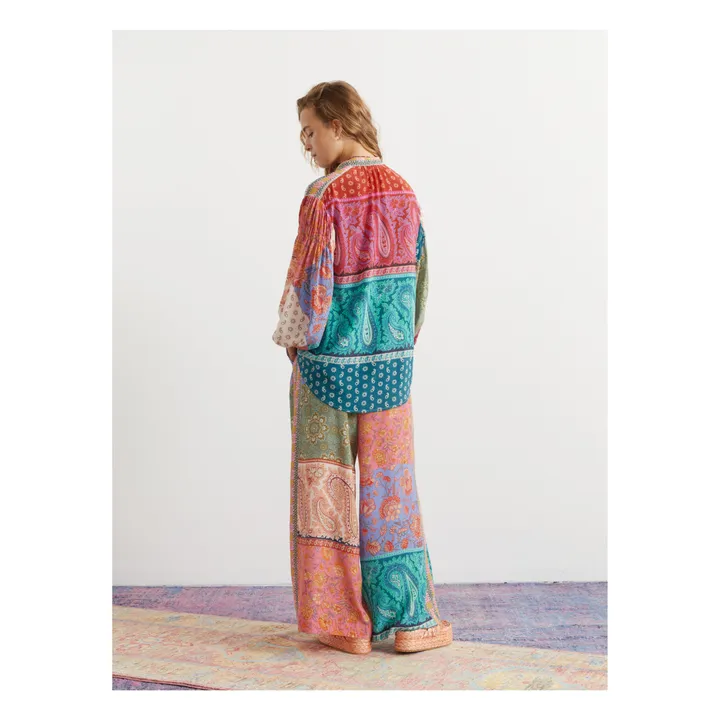Boteh Pantalon Kaleido Patchwork Soie | Rose
