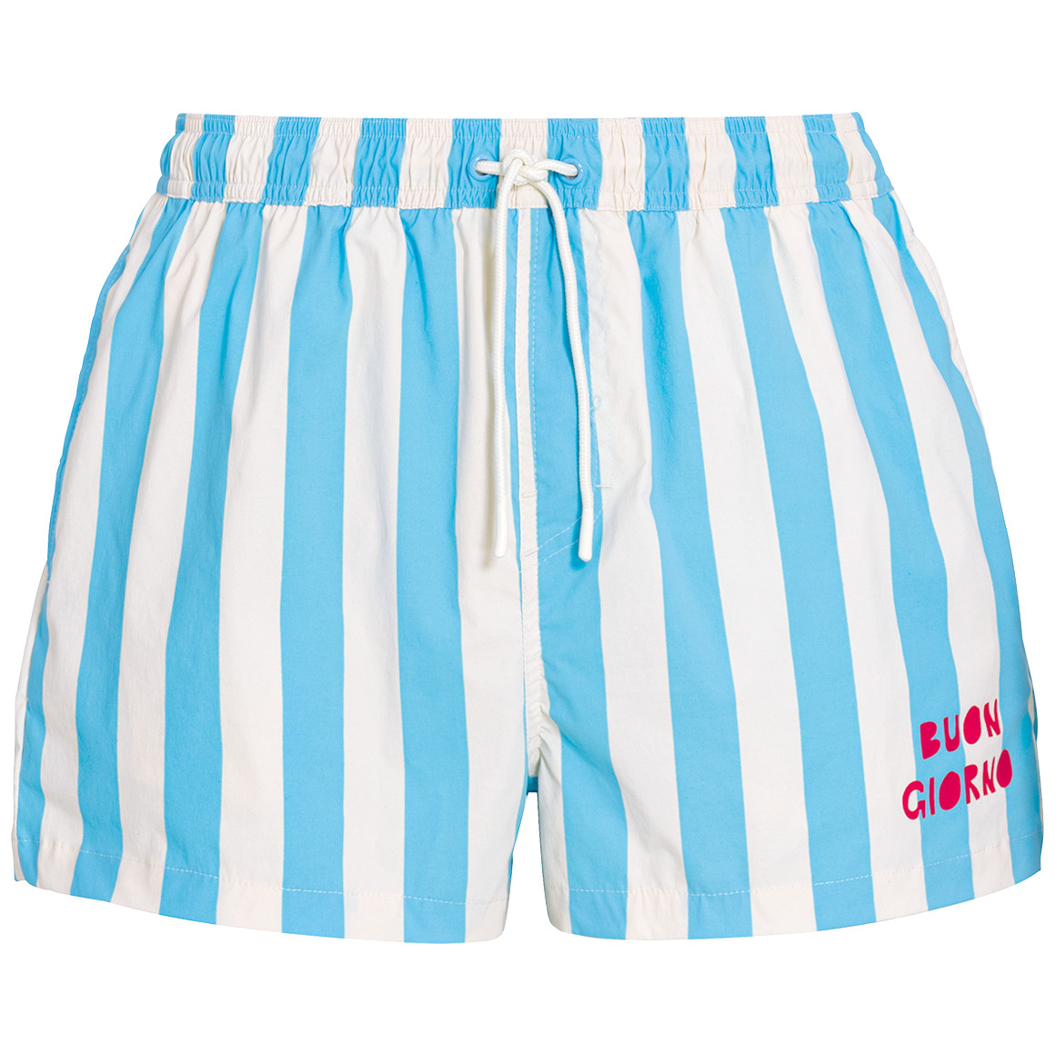 Jonas Nielsen Herren Badeshorts mit Streifen hellblau / weiss