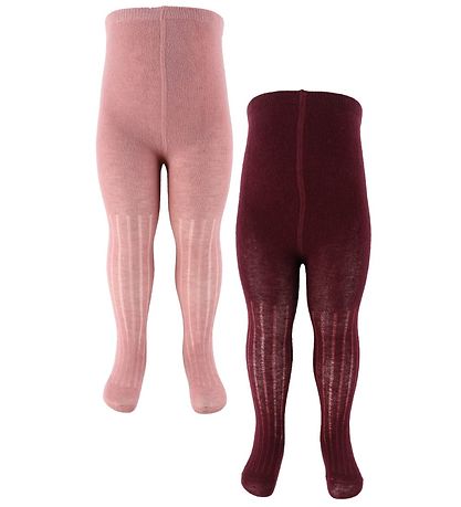 Minymo trømpebukser - Uld - Rib - 2-Pak - Burnished Lilac