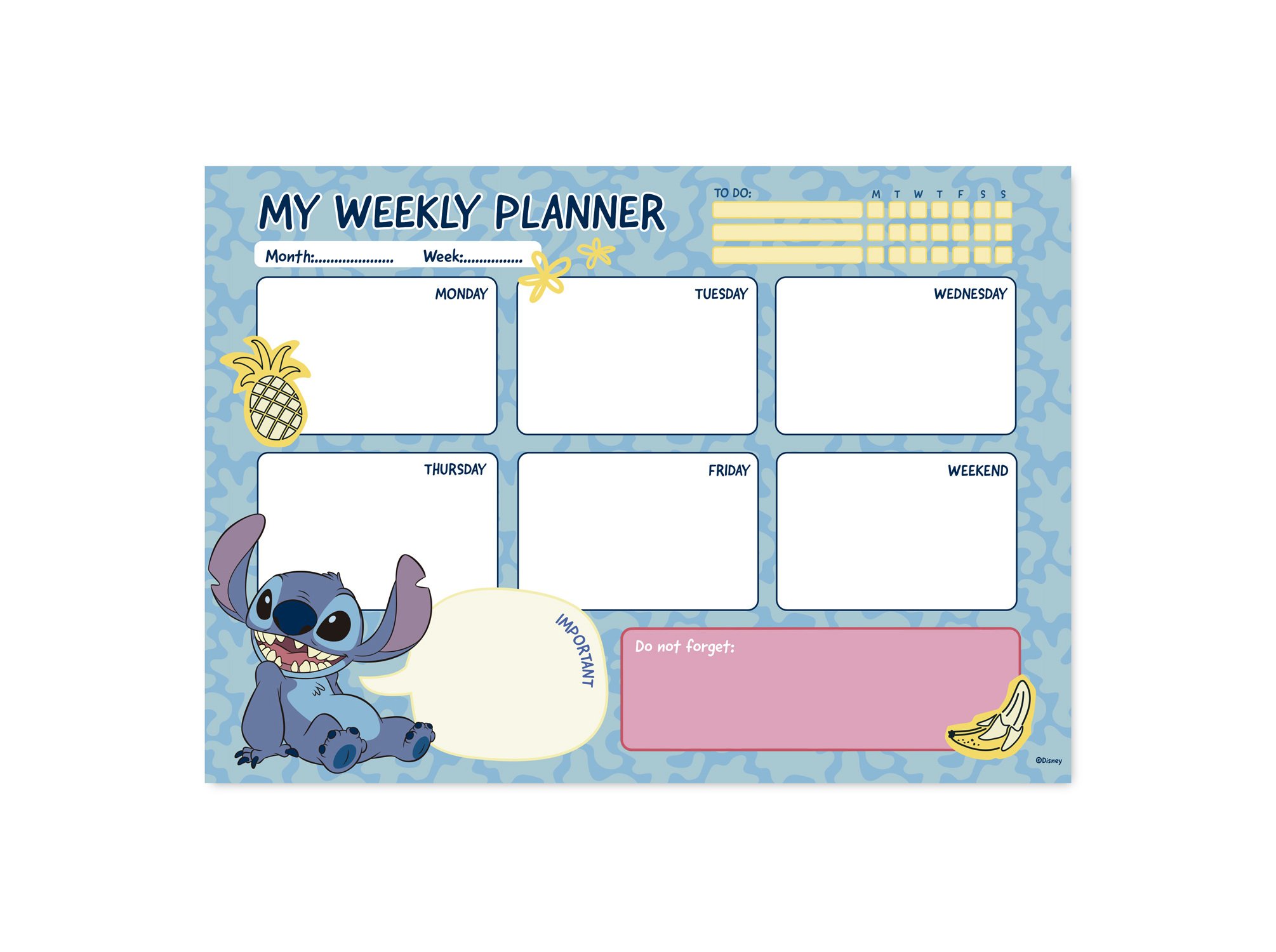 PLANNER SEMANAL A4 STITCH