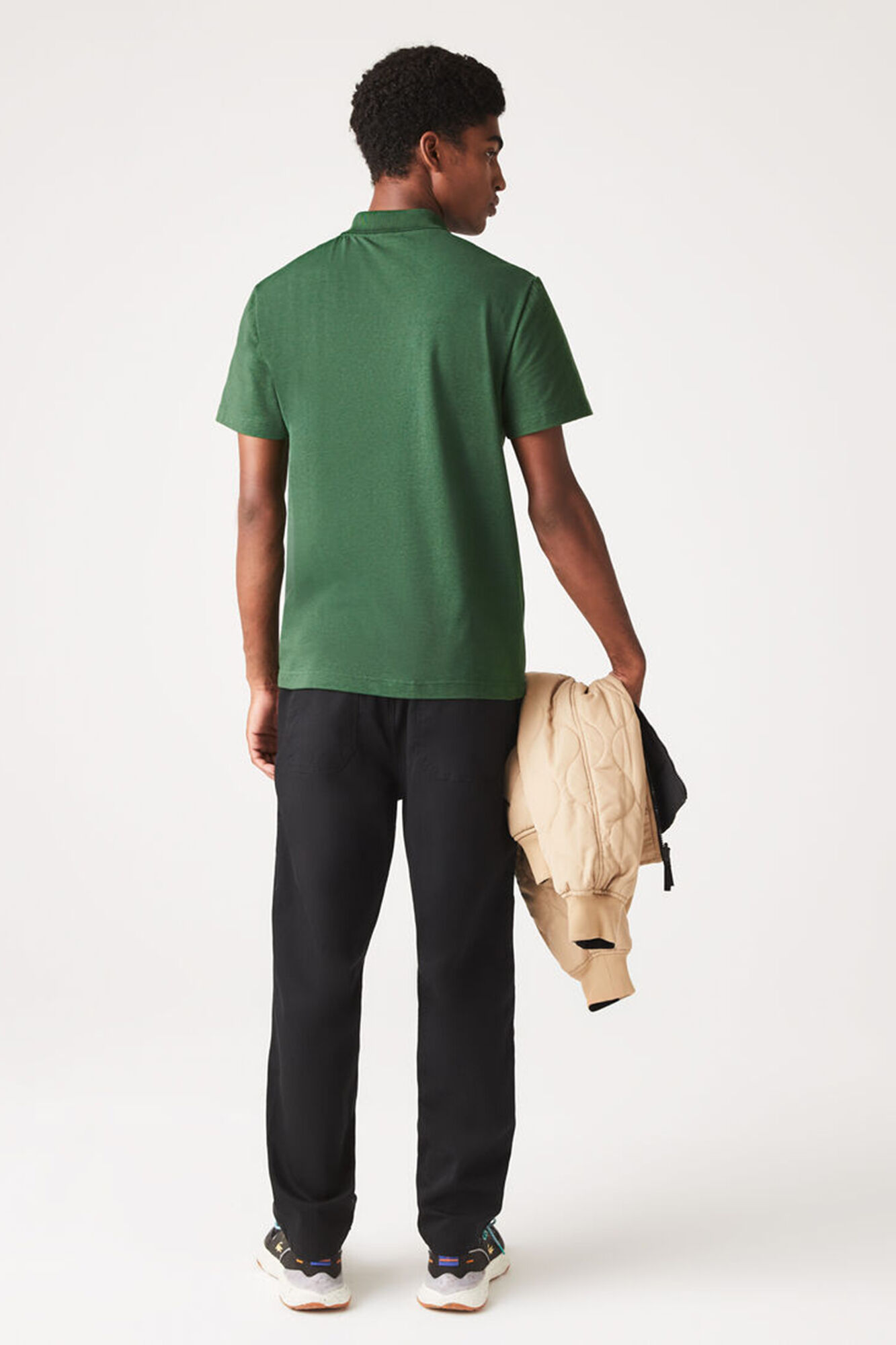 Camisa polo com bordado de crocodilo - Verde