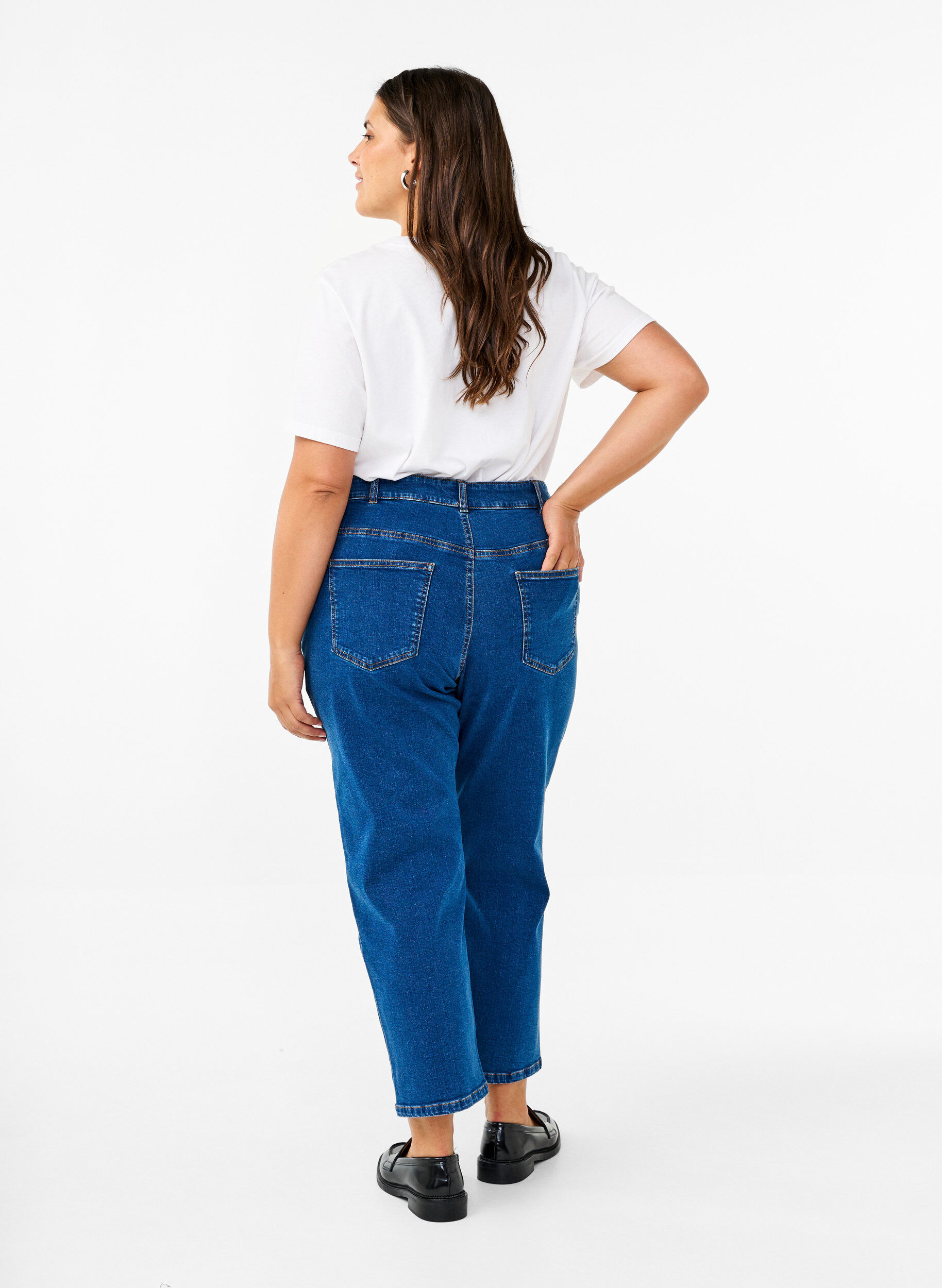 Cropped Vera jeans med straight fit