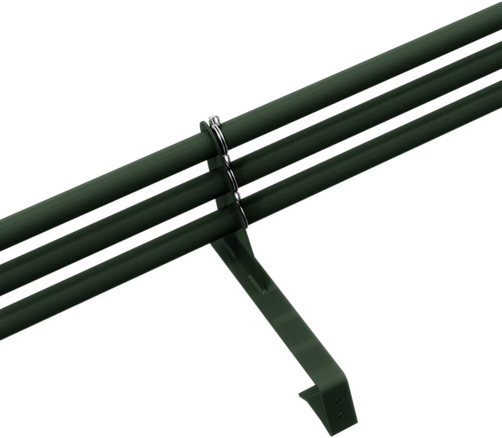 Parotec SCHNEEFANGROHR-Komplettset 3,0 m (300 cm) - für Hohlfalzziegel, Reformziegel, Pressfalzziegel & Flachdachziegel - Schneefang/Dachlawinenschutz - 3 Rohre, 6 Halterungen - RAL 6020 Dunkel Grün