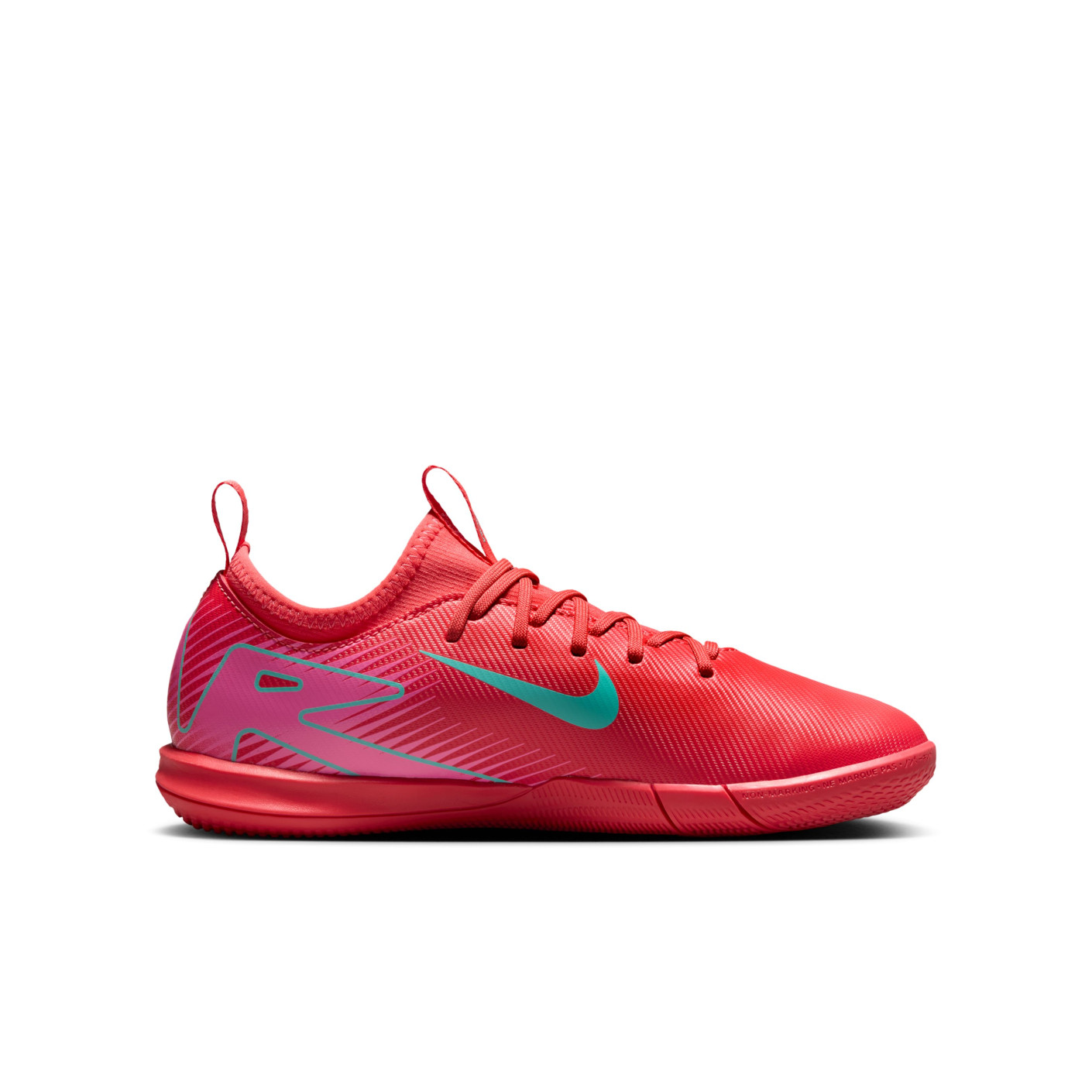 Nike Zoom Mercurial Vapor 16 Academy Zaalvoetbalschoenen (IN) Kids Rood Turquoise Roze