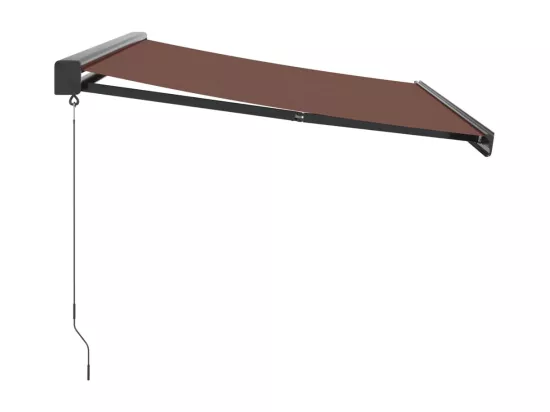 Auvent manuel rétractable marron 350x250 cm