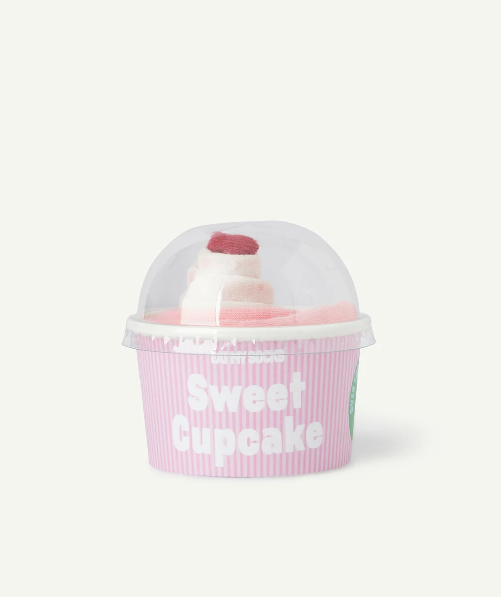 EAT MY SOCKSPAIRE DE CHAUSSETTES CUPCAKE FRAISE