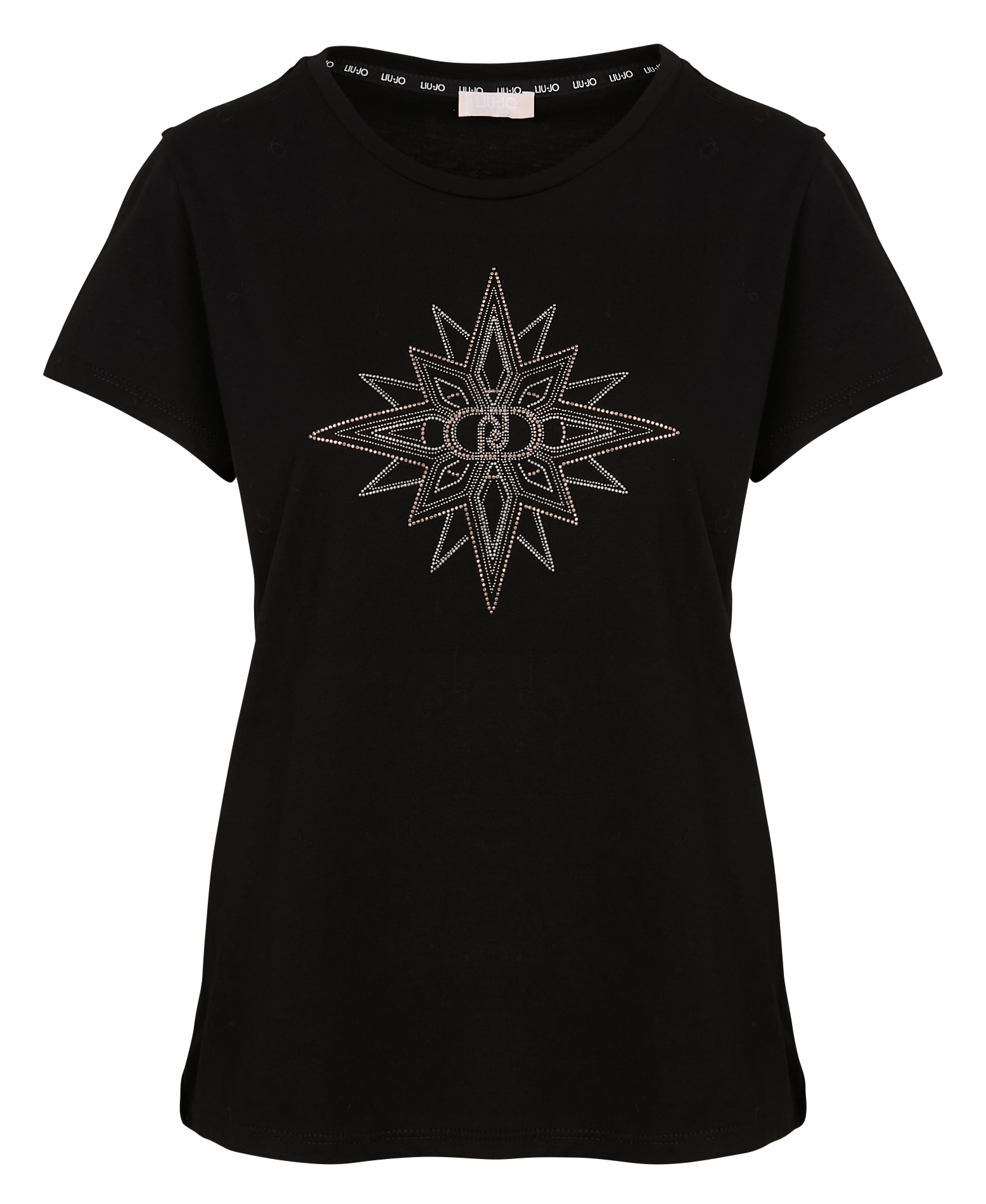 Tee-shirt col rond en coton | Noir