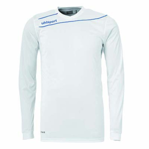 Camiseta Stream 3.0 Ml Branca/Azul Uhlsport