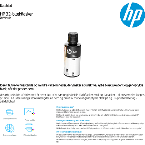 HP blæk nr. 32XL - sort