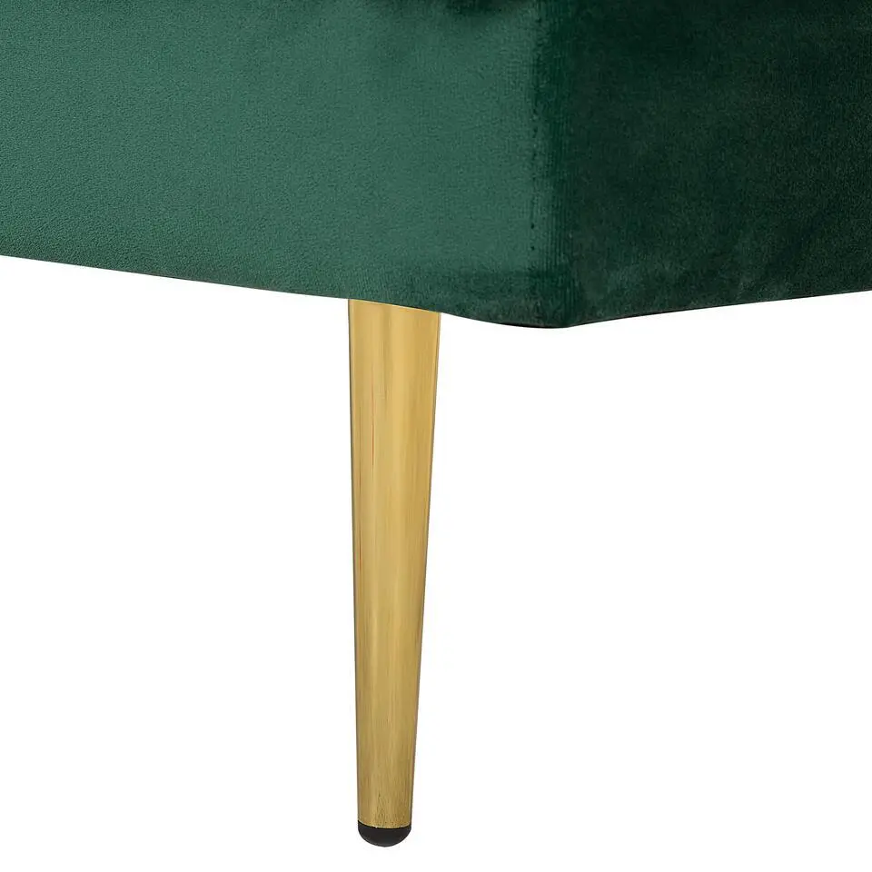 MIRAMAS - Chaise longue - Smaragdgroen - Rechterzijde - Fluweel