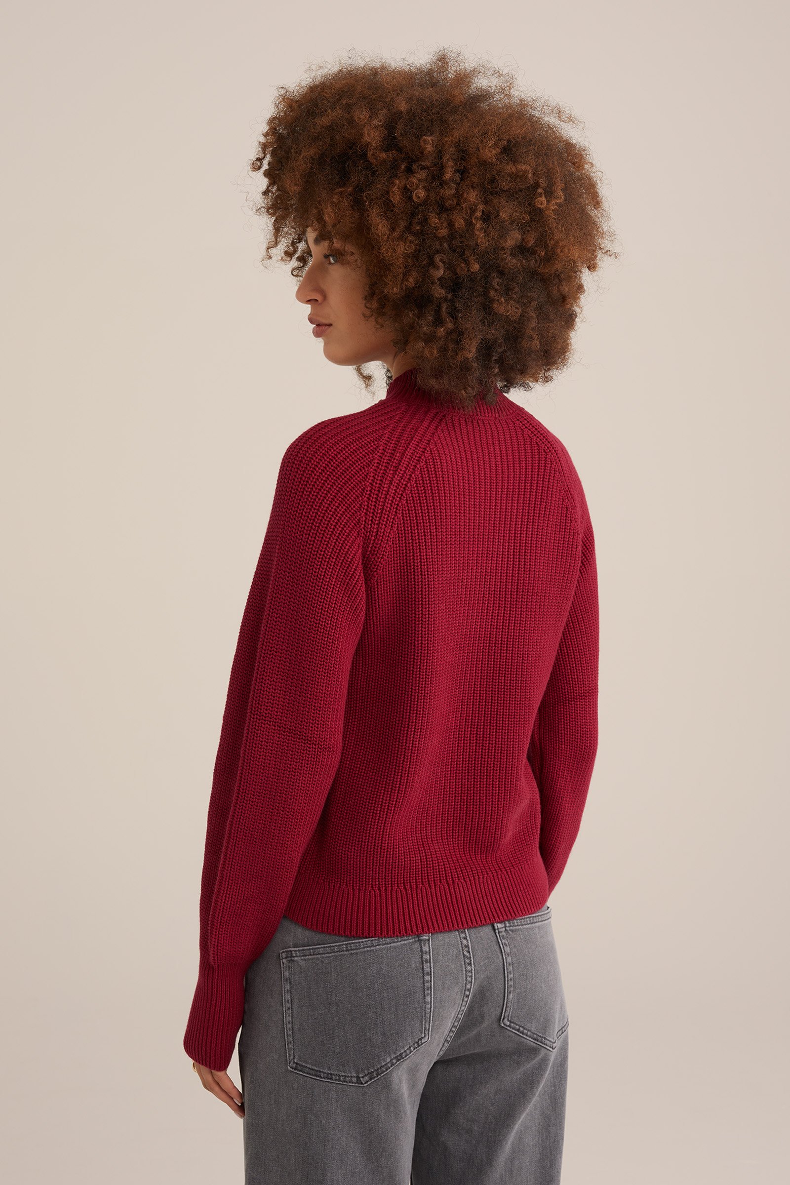 trui met structuur WE Fashion Rood