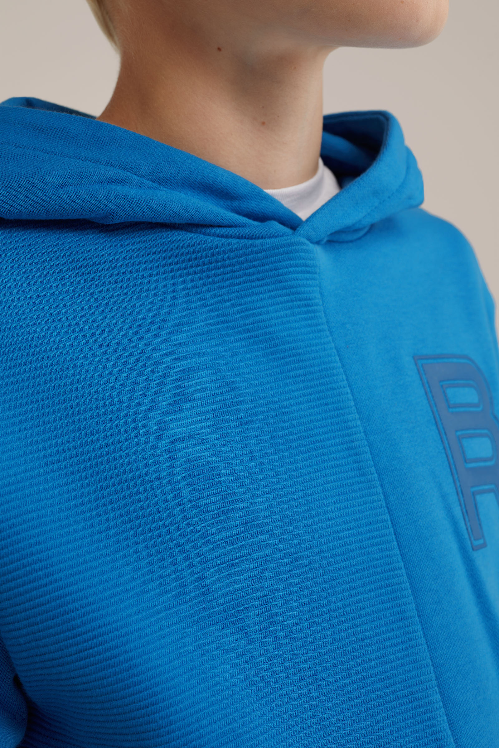 Jongens hoodie met structuur Blue Ridge Felblauw