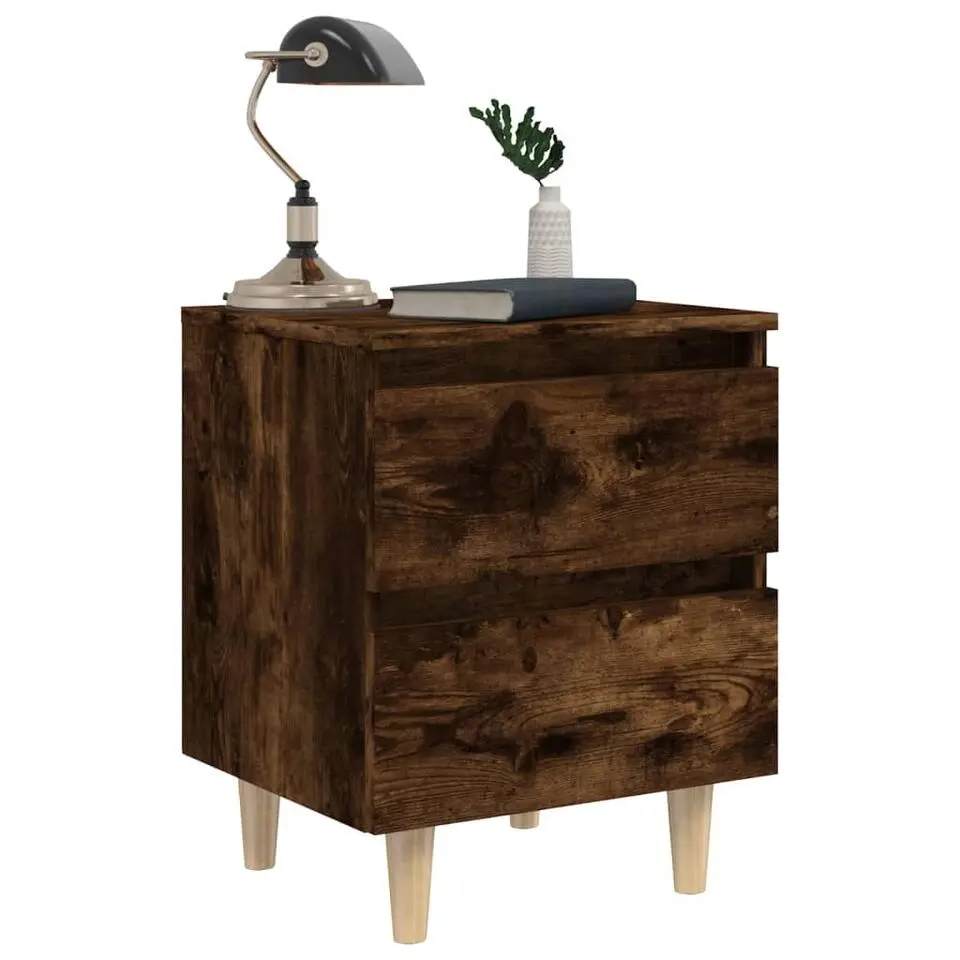 vidaXL - Nachtkastje - Bruin - Bewerkt hout
