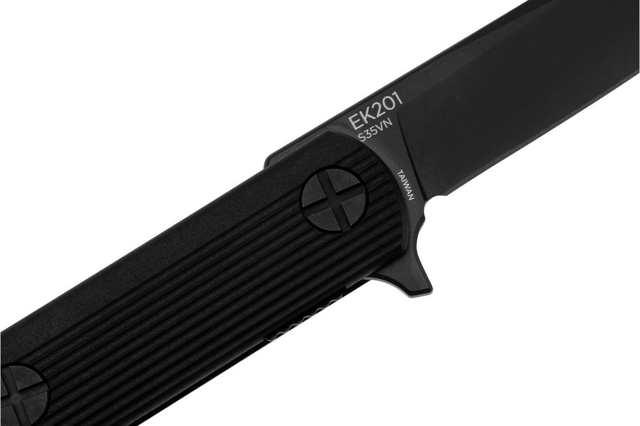 KA-BAR EK Folder EK201 Black DLC S35VN, Black GRN zakmes, Ondřej Němec design