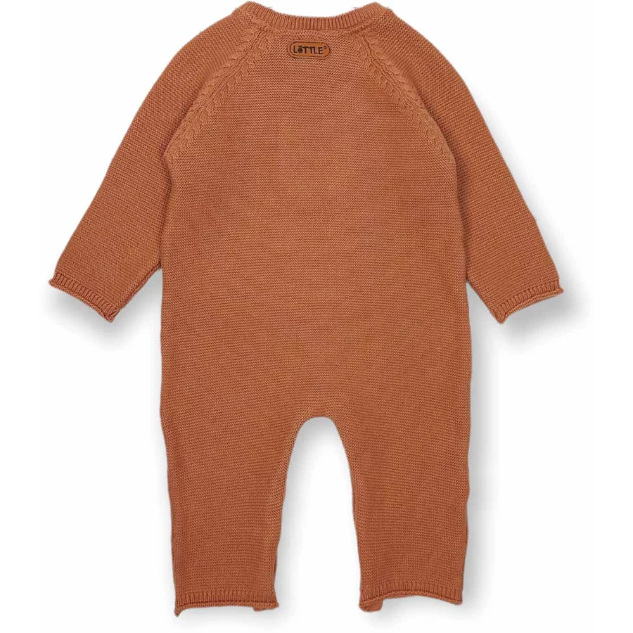LITTLE Strick-Overall rouge