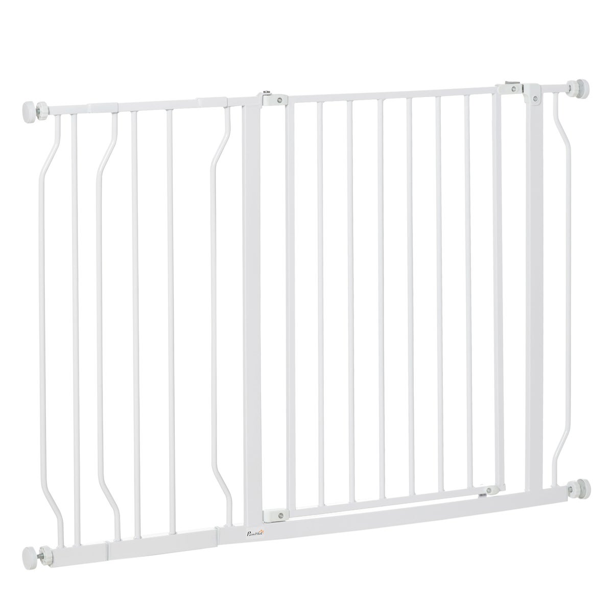 PawHut veiligheidshek, 115L x 3B x 76H cm, staal, ABS, wit