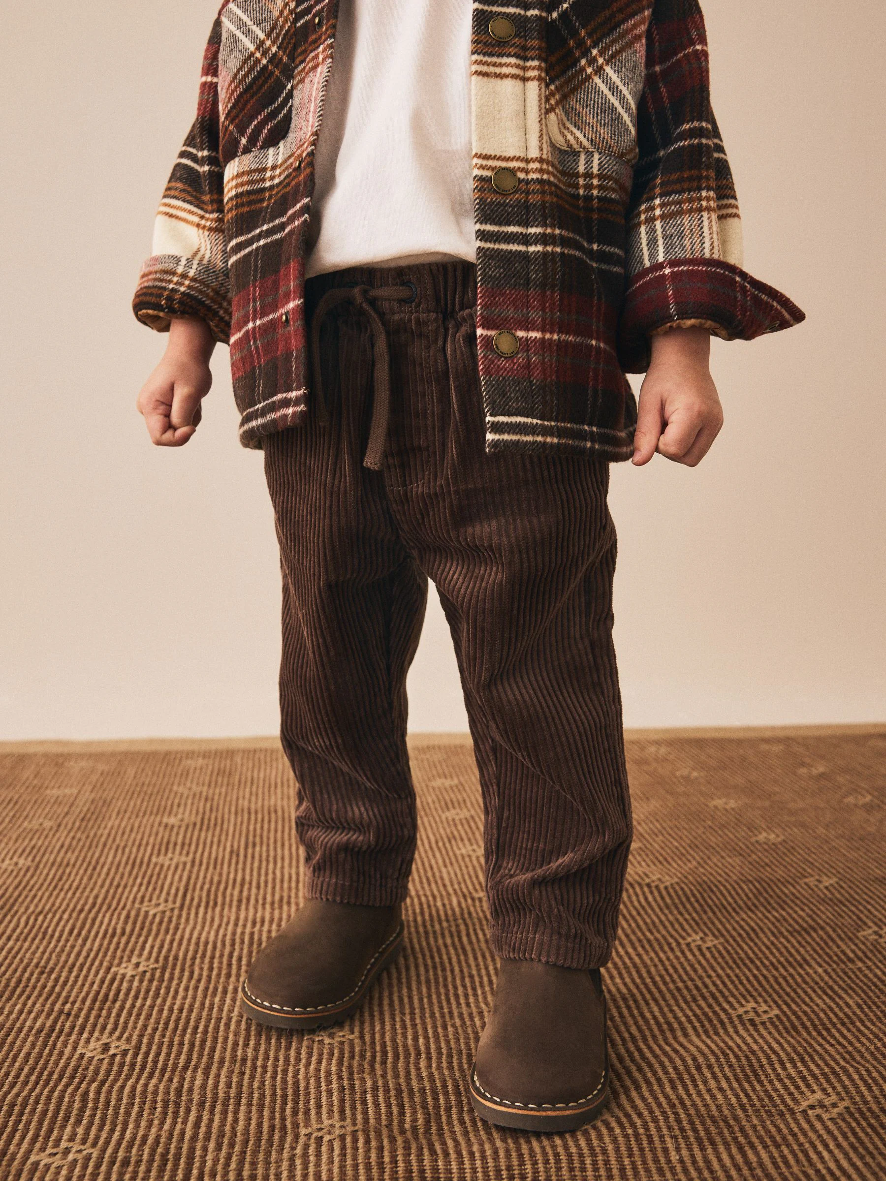 Bruin - Corduroy instapbroek (3mnd-7jr)