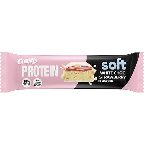 Proteinbar m. hvid chokolade og jordbærsmag
