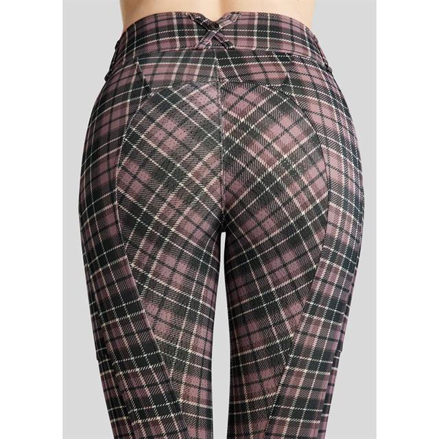 Paardrijlegging Montar MOCheri Cosy Peach Checked Winter Full Grip Donkerpaars