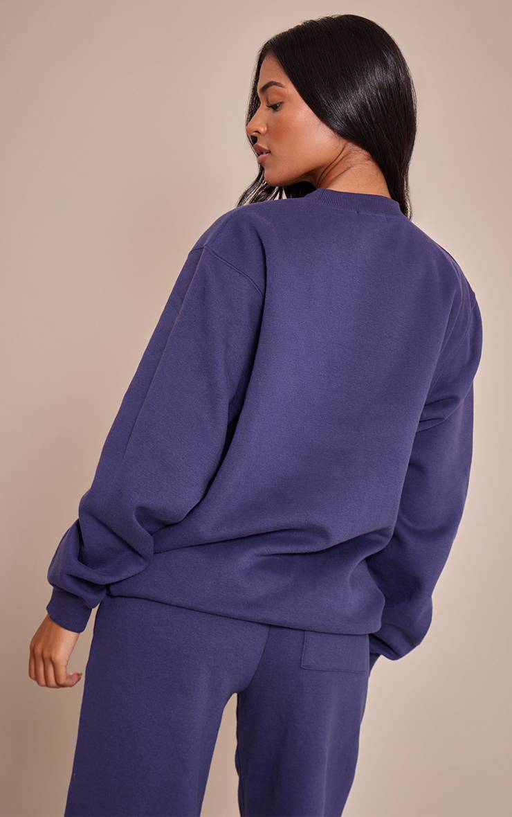 Bleu Marine Sweat-shirt Col Rond Oversize Tall